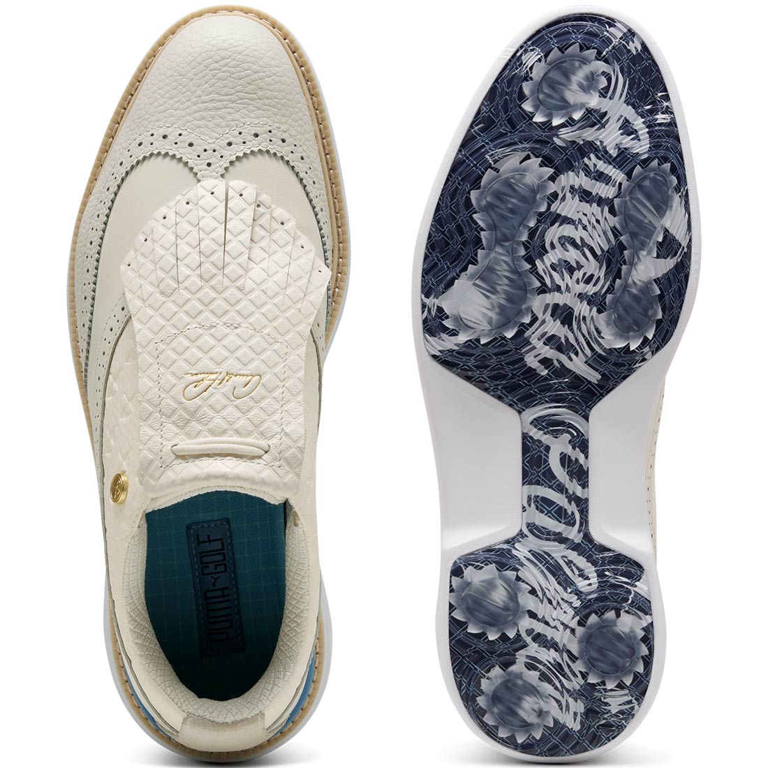 Puma x Arnold Palmer Royale Wingtip Golf Shoes Frosted Ivory/Zen Blue/White