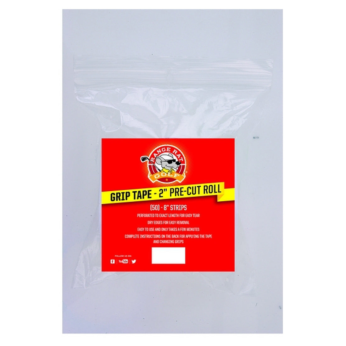 Range Rat Golf Grip Tape 2 Inch Pre-Cut Roll