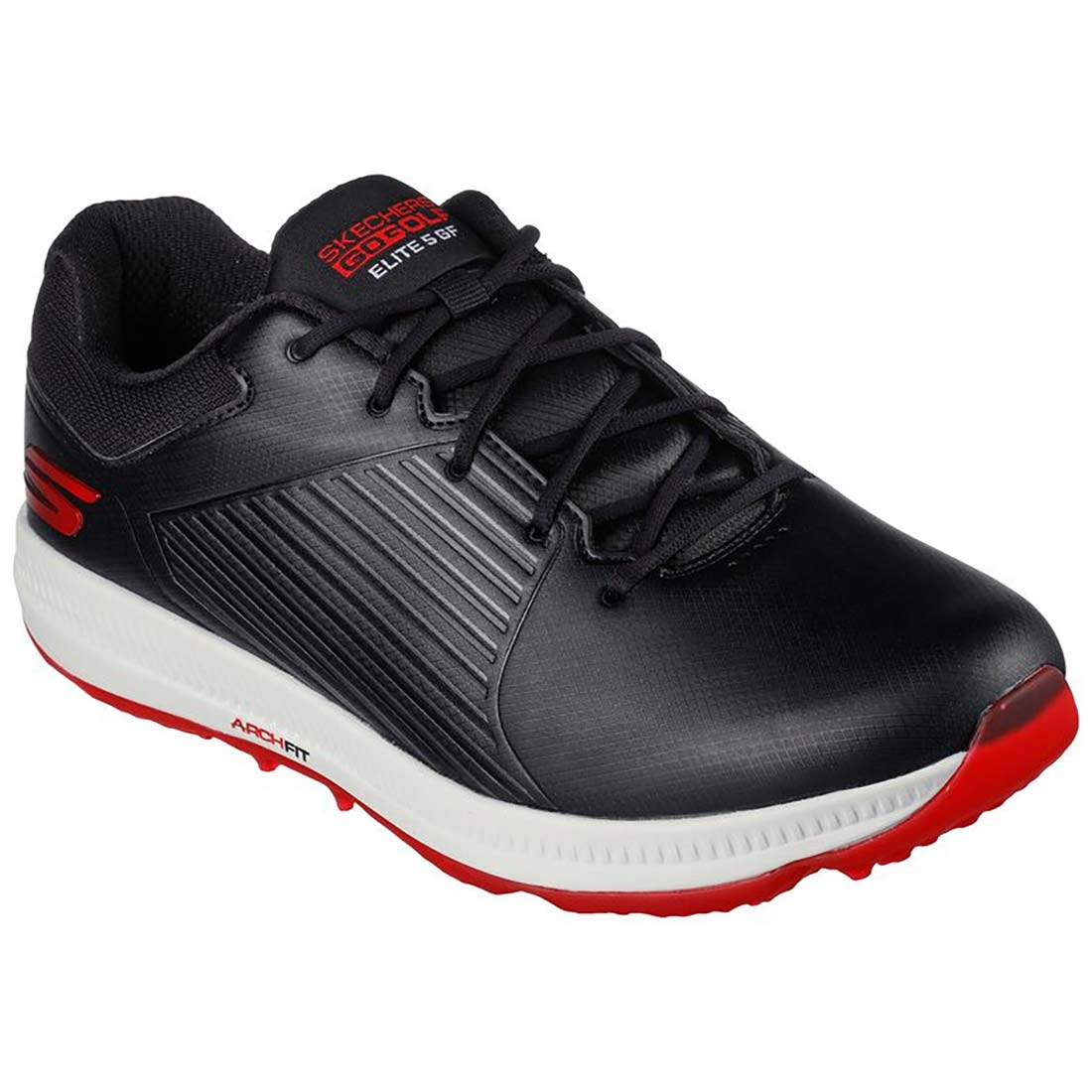 Skechers GO GOLF Elite 5 GF Golf Shoes Black/Red – Golf Discount