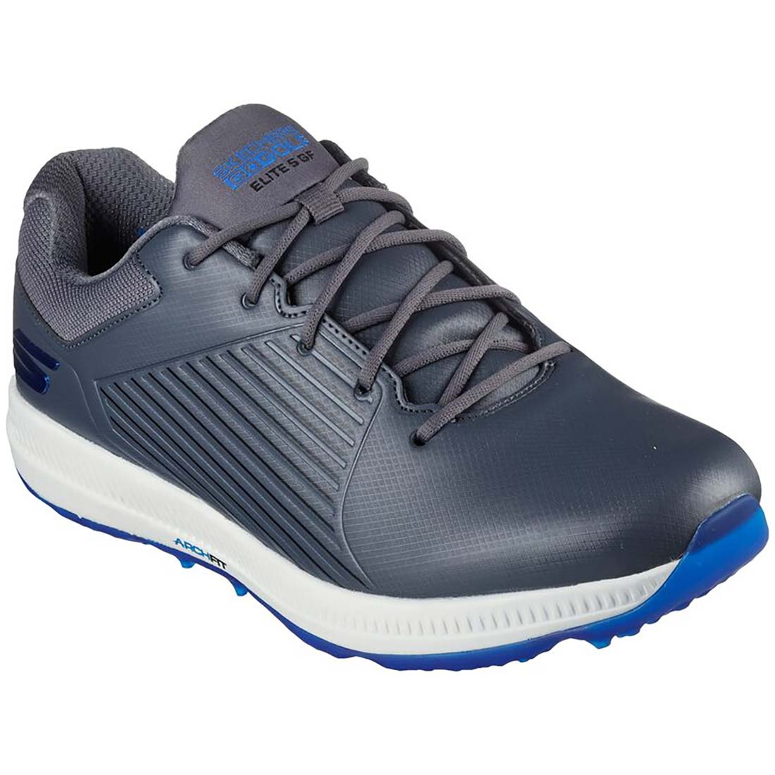Skechers GO GOLF Elite 5 GF Golf Shoes Grey/Blue – Golf Discount