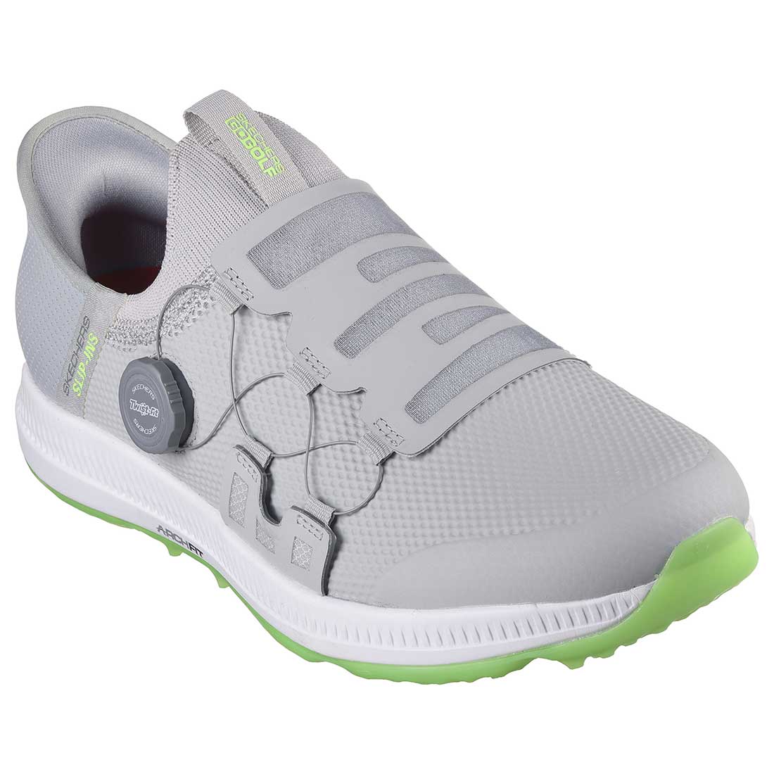 Skechers GO GOLF Elite 5 Slip 'In Golf Shoes Grey/Lime – Golf Discount