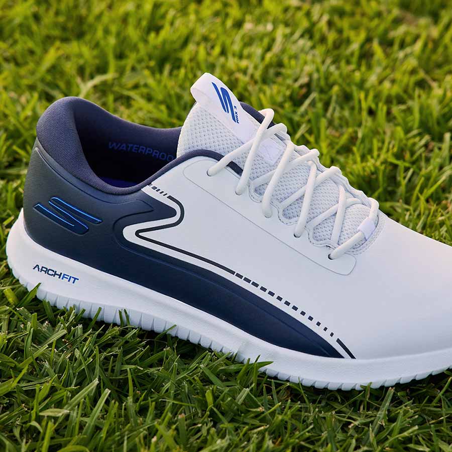 Skechers GO GOLF Max 3 Golf Shoes White/Navy – Golf Discount