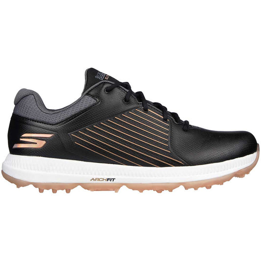 Skechers Women's Arch Fit GO GOLF Elite 5 GF Golf Shoes Black/Rose Gold