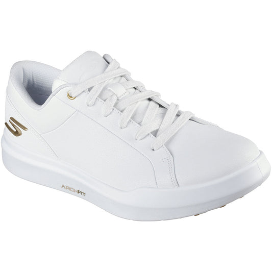 Skechers Women's GO GOLF Drive 6 Relaxed Fit Golf Shoes White/Gold