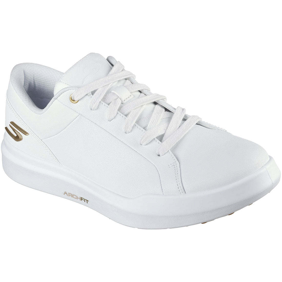 Skechers Women's GO GOLF Drive 6 Relaxed Fit Golf Shoes White/Gold