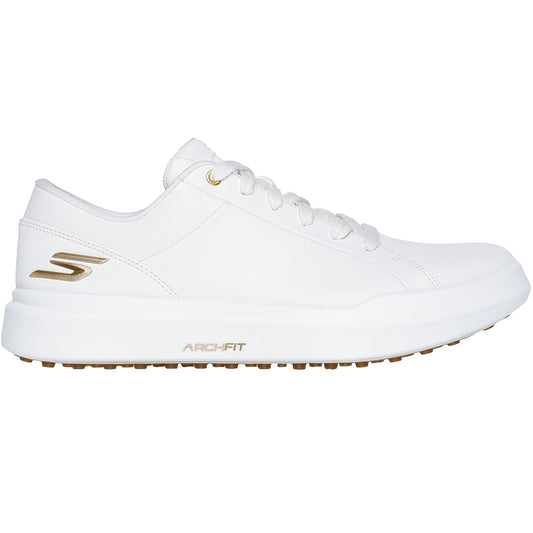 Skechers Women's GO GOLF Drive 6 Relaxed Fit Golf Shoes White/Gold