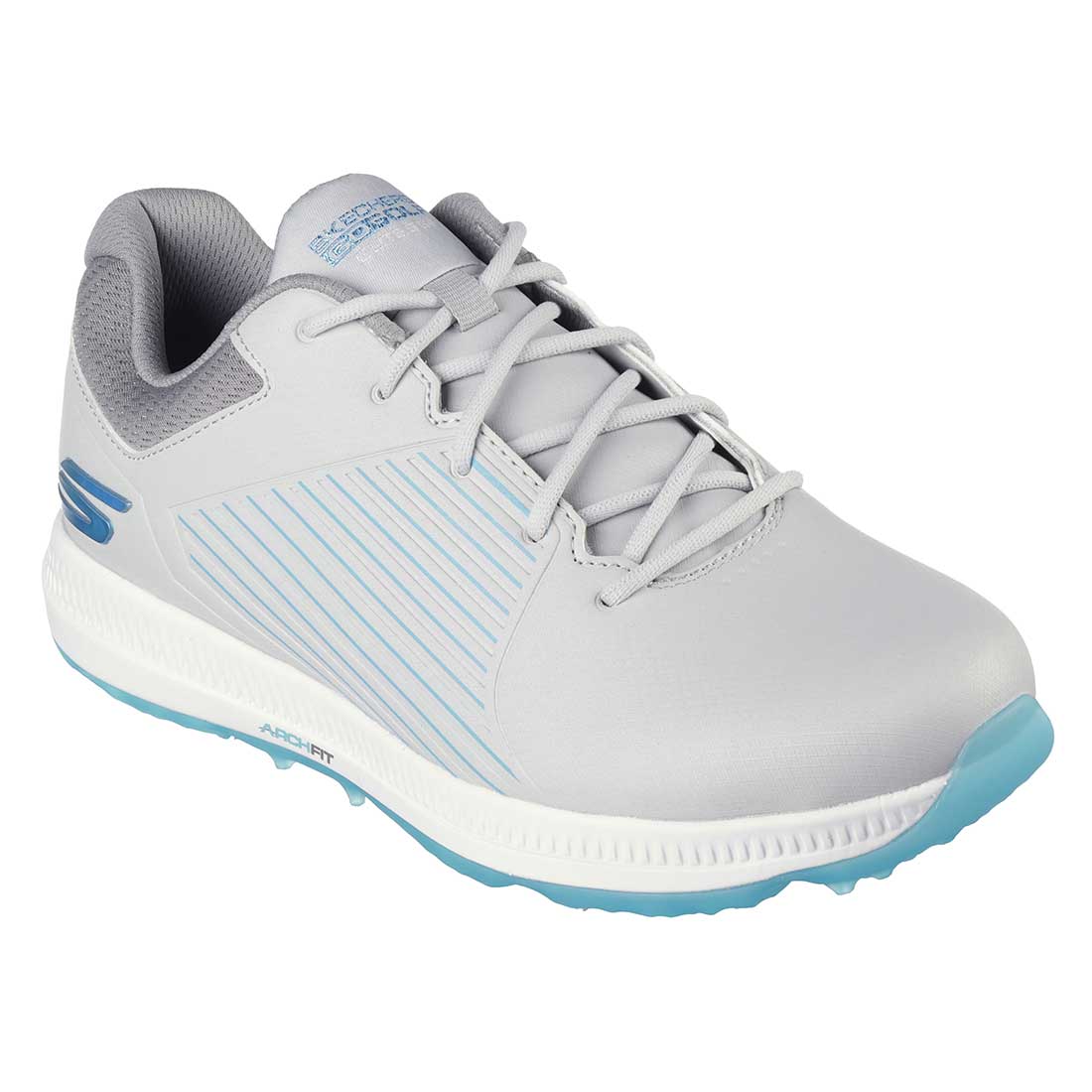 Skechers Women's GO GOLF Elite 5 GF Golf Shoes Grey/Turquoise
