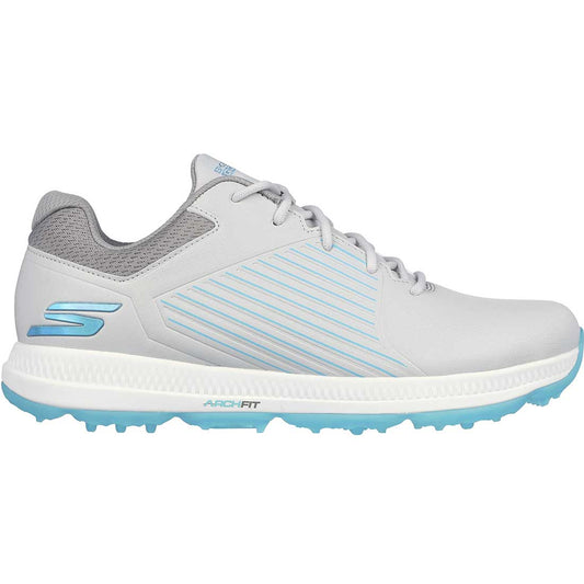 Skechers Women's GO GOLF Elite 5 GF Golf Shoes Grey/Turquoise