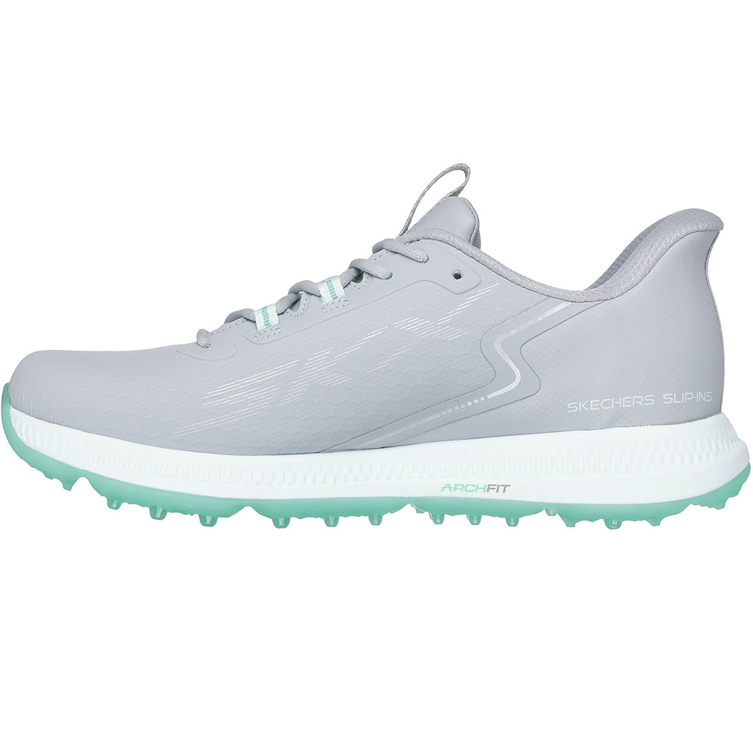 Skechers Women's GO GOLF Elite 6 Slip Ins Golf Shoes Grey/Mint