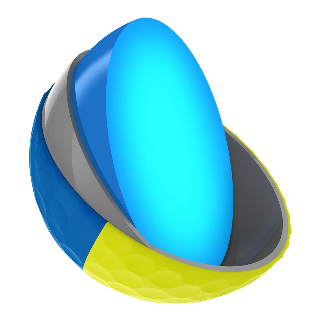 Srixon Q-Star Tour Divide 2 Bright Yellow/Blue Golf Balls