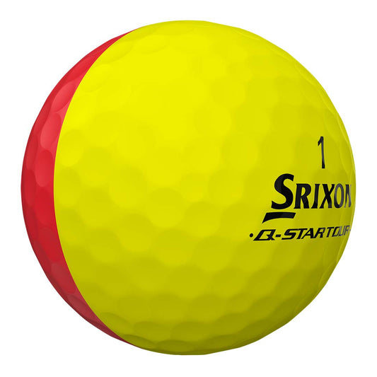 Srixon Q-Star Tour Divide 2 Bright Yellow/Red Golf Balls