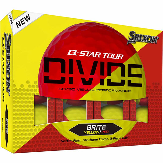 Srixon Q-Star Tour Divide 2 Bright Yellow/Red Golf Balls