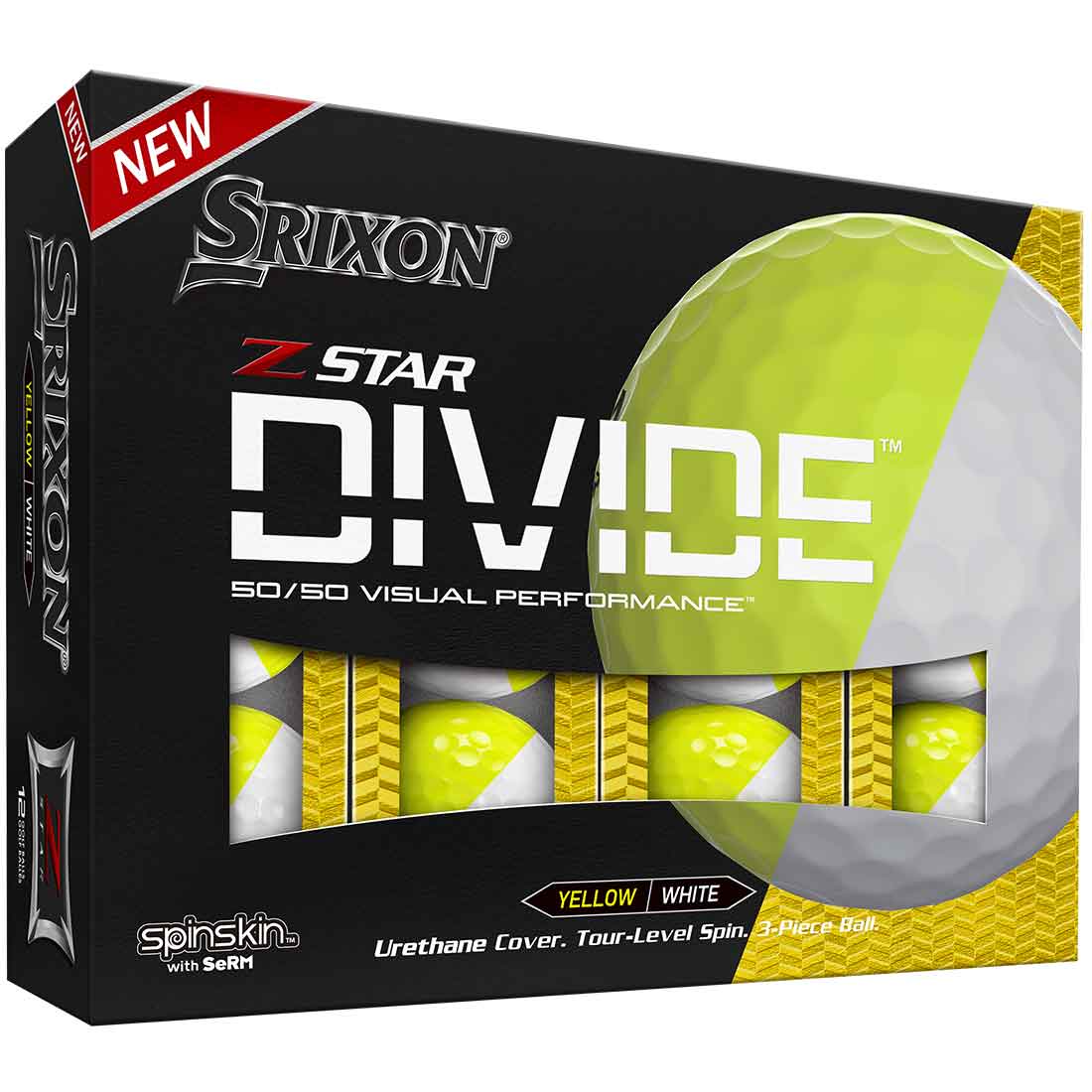 Srixon Z-Star 7 Divide White/Yellow Golf Balls