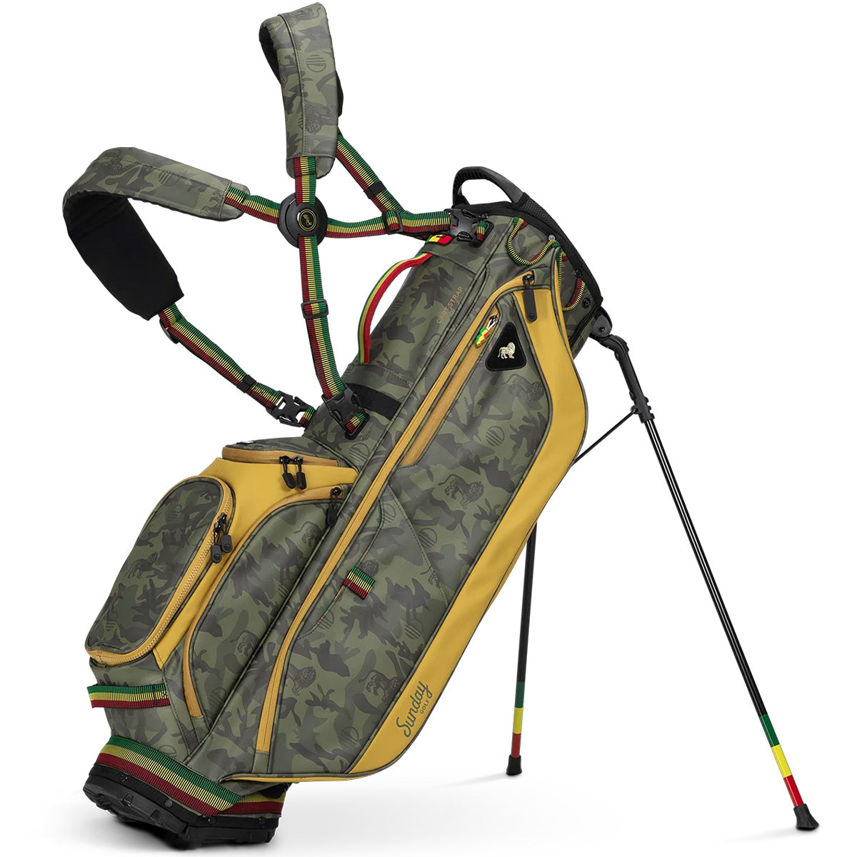 Sunday Golf Bob Marley Camo Collection Ryder Stand Bag