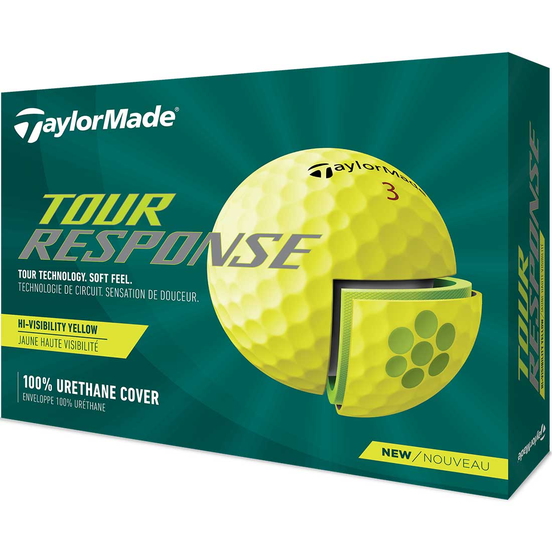 TaylorMade 2022 Tour Response Yellow Golf Balls