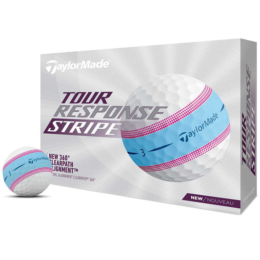 TaylorMade 2022 Tour Response Stripe Blue/Pink Golf Balls