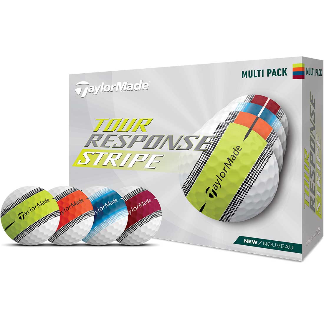 TaylorMade 2022 Tour Response Stripe Multicolor Golf Balls