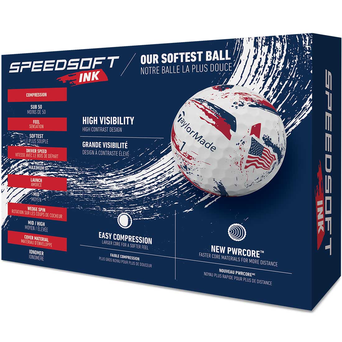 TaylorMade SpeedSoft Ink USA Golf Balls