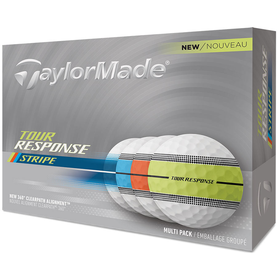 TaylorMade Tour Response Stripe Multi-Color Golf Balls