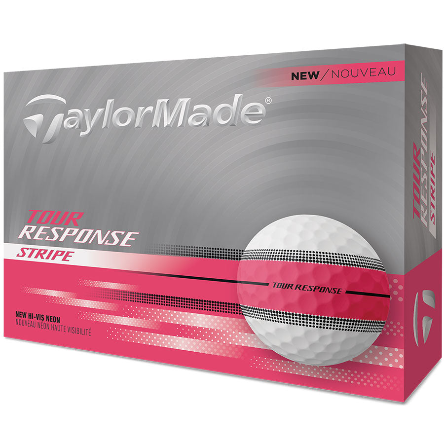 TaylorMade Tour Response Stripe Pink Golf Balls