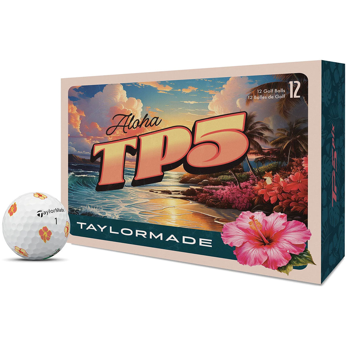 TaylorMade TP5 Pix Island Time Golf Balls