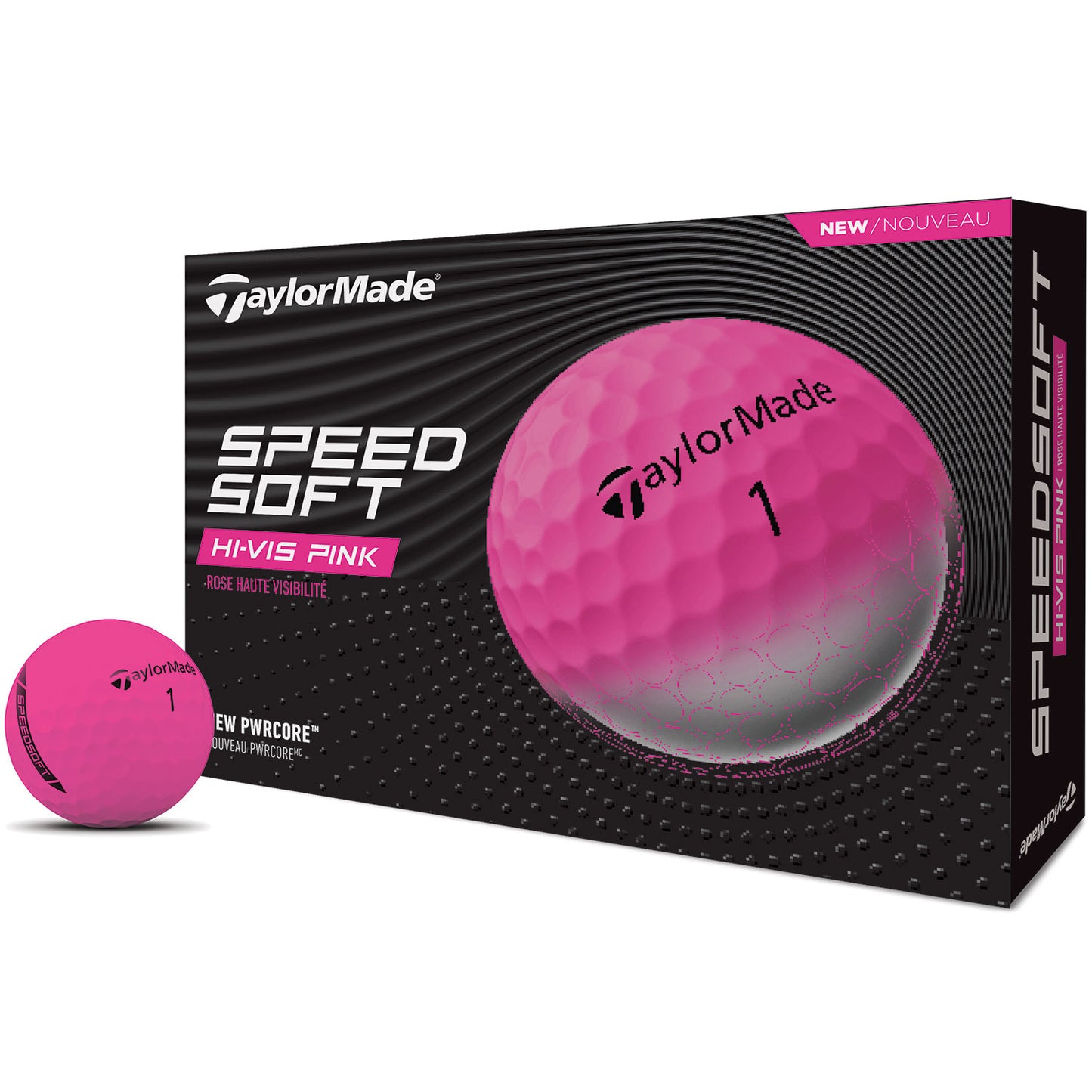 TaylorMade SpeedSoft Hi-Vis Pink Golf Balls