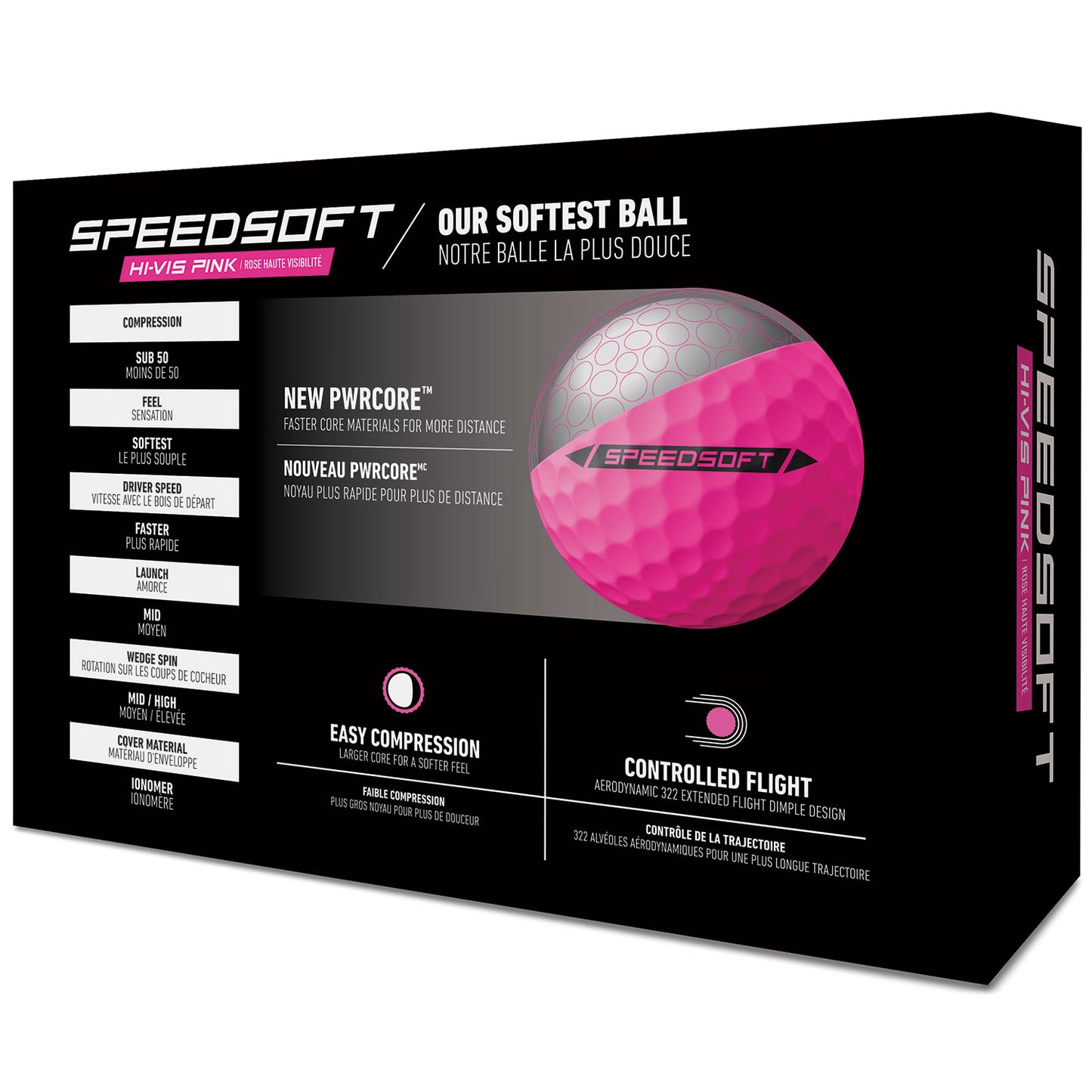 TaylorMade SpeedSoft Hi-Vis Pink Golf Balls