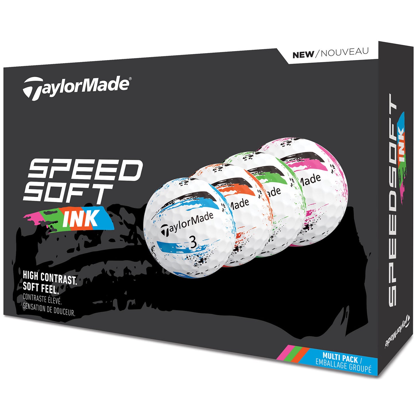 TaylorMade SpeedSoft Ink Multi Color Golf Balls