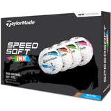 TaylorMade SpeedSoft Ink Multi Color Golf Balls