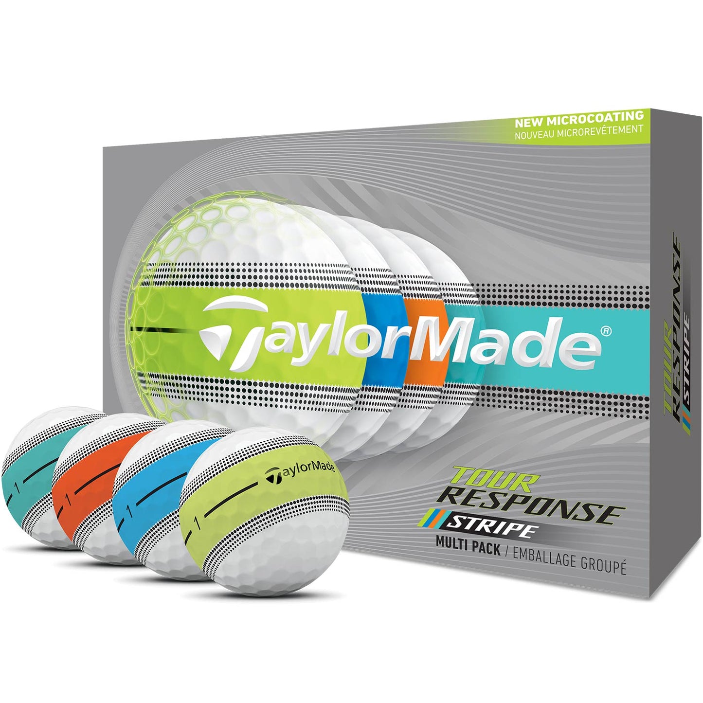 TaylorMade Tour Response Multi Stripe Golf Balls