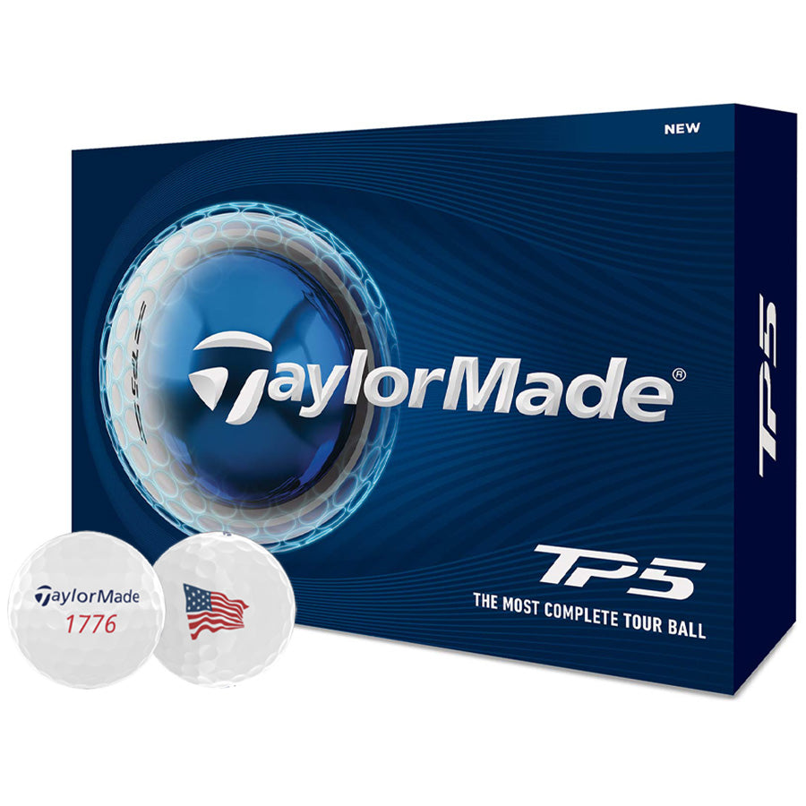 TaylorMade TP5 1776 USA Flag Golf Balls