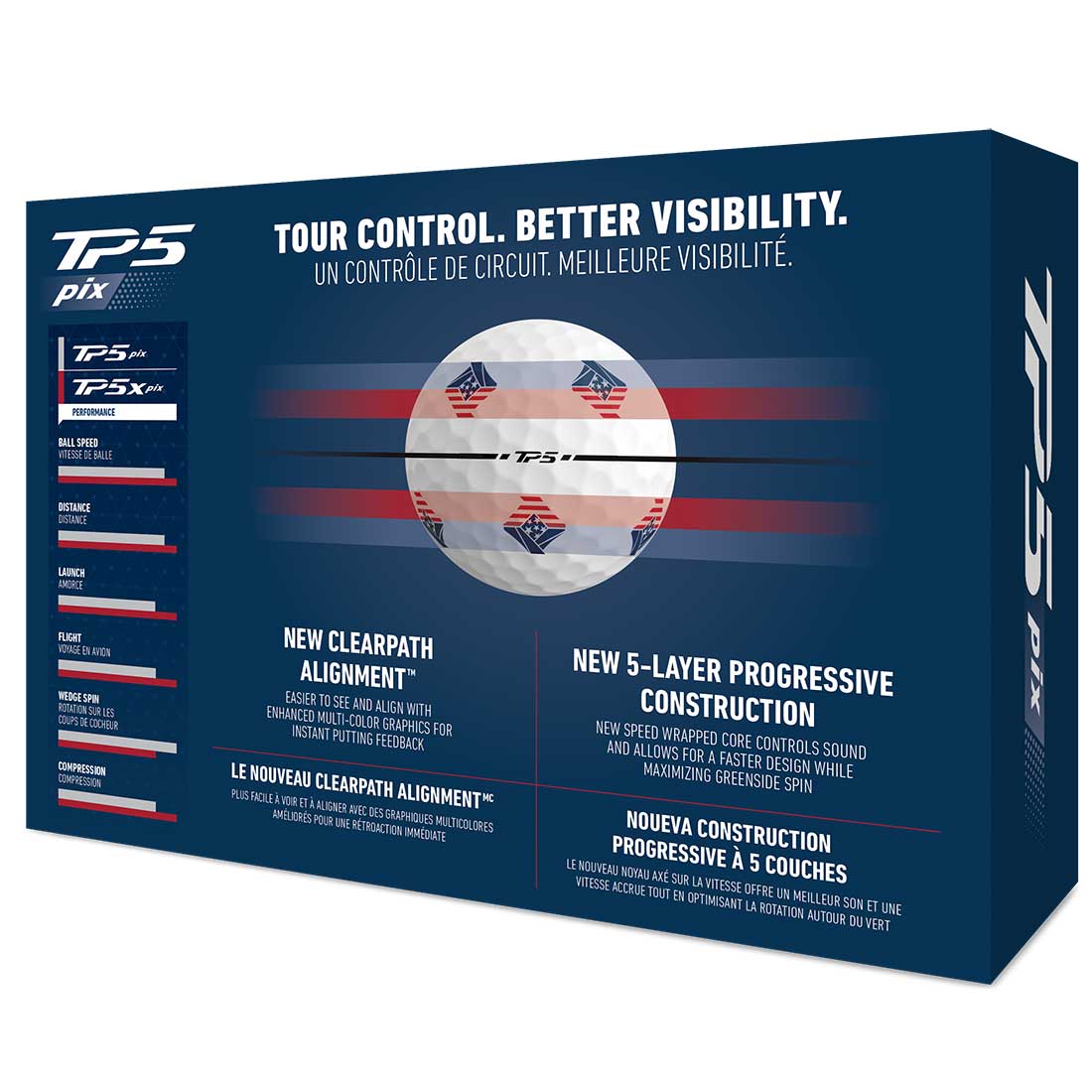 TaylorMade TP5 Pix USA Golf Balls