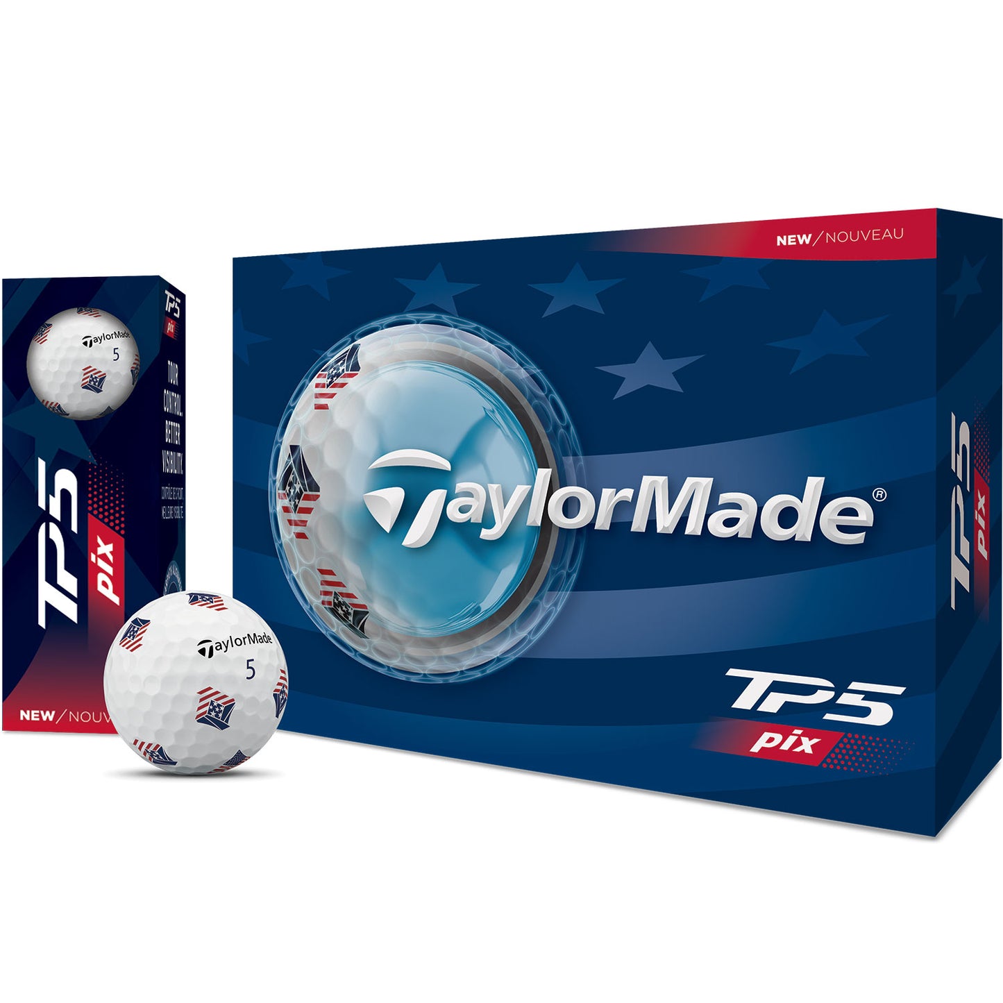 TaylorMade TP5 Pix USA Golf Balls