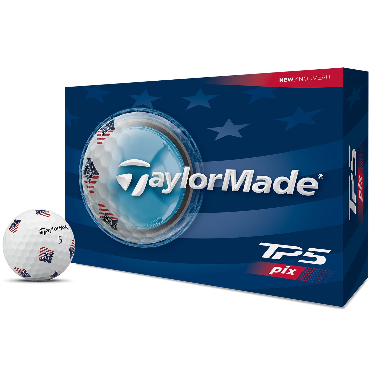 TaylorMade TP5 Pix USA Golf Balls