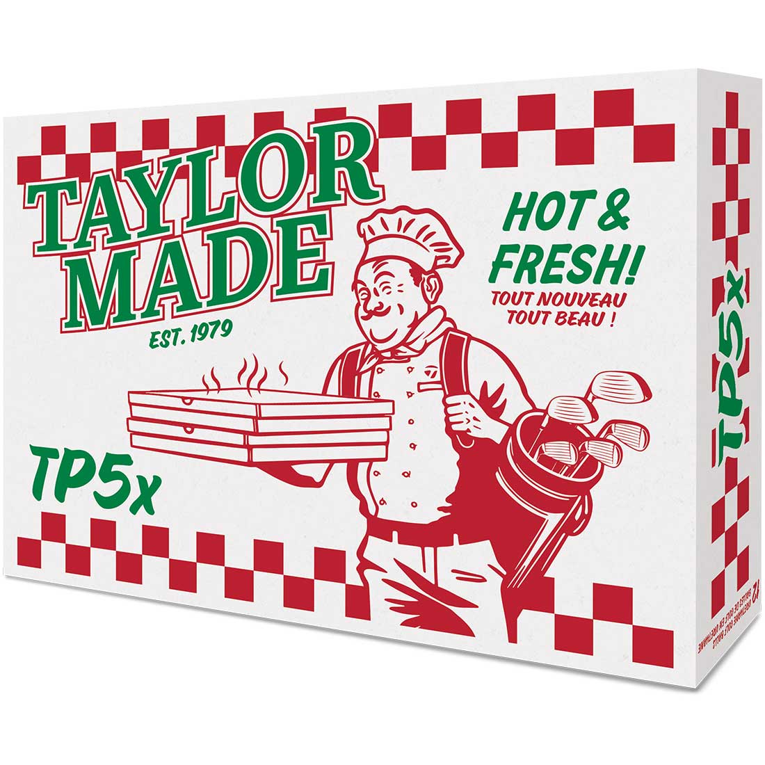 TaylorMade TP5x Pix Pizza Party Golf Balls