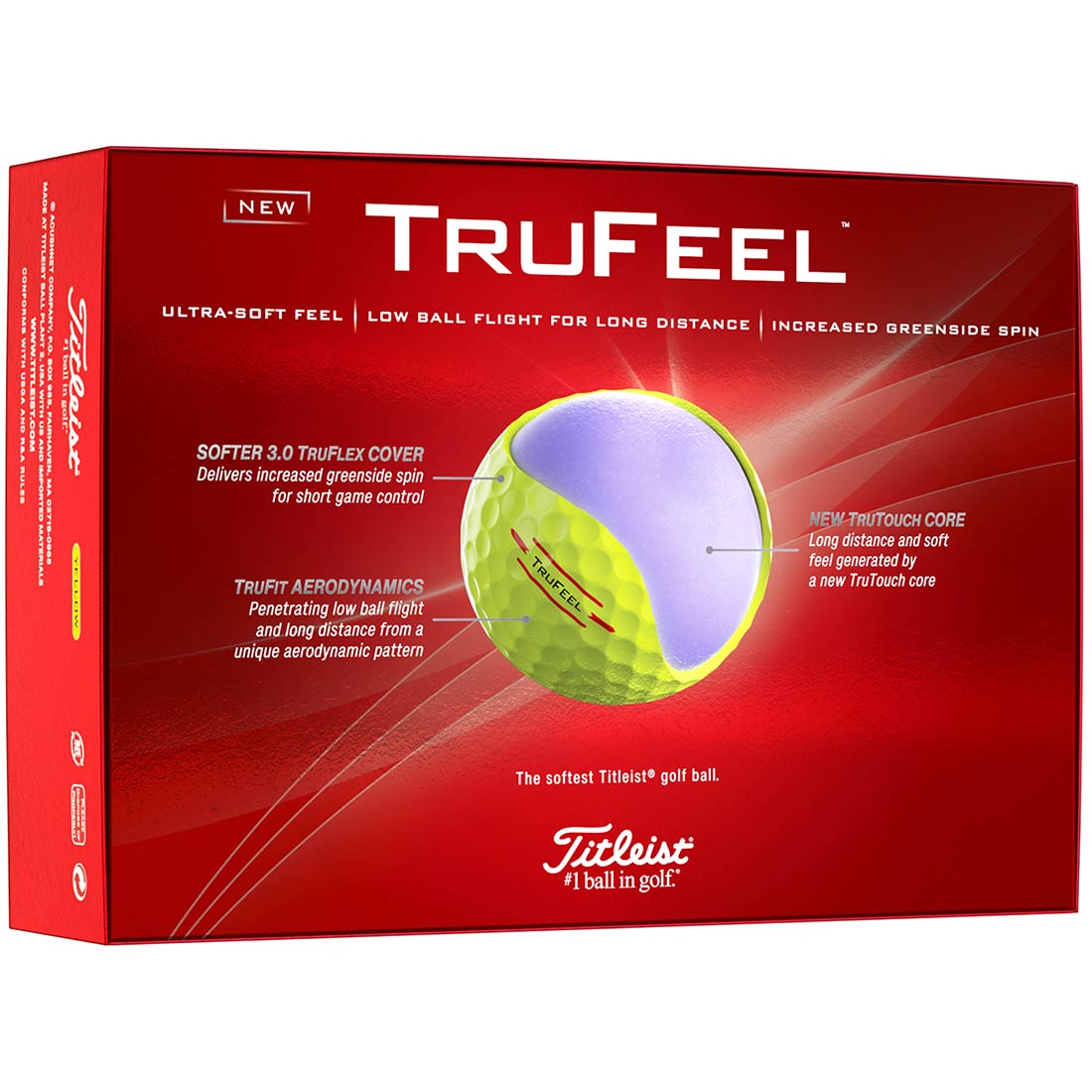 Titleist TruFeel Yellow Personalized Golf Balls