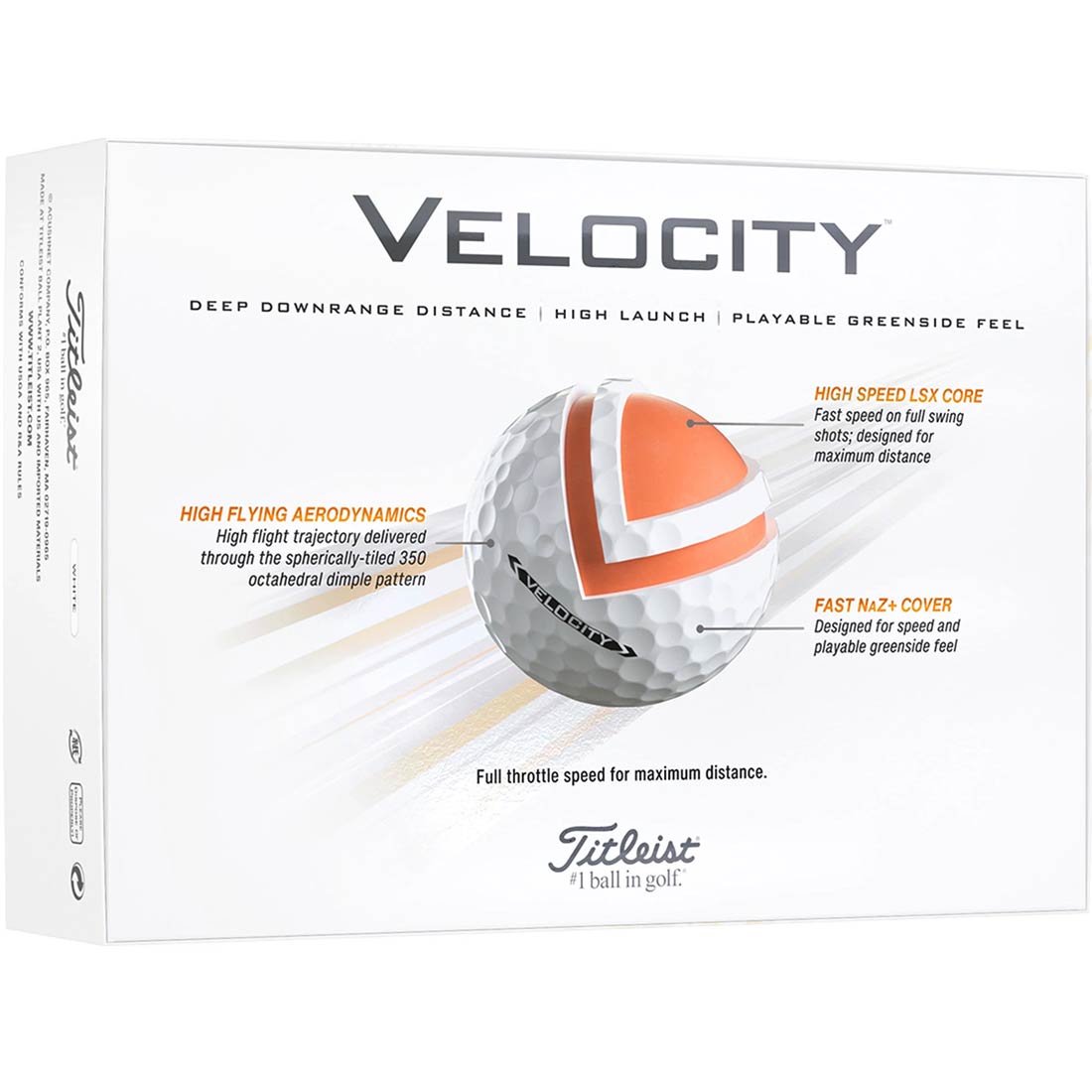 Titleist Velocity White Golf Balls