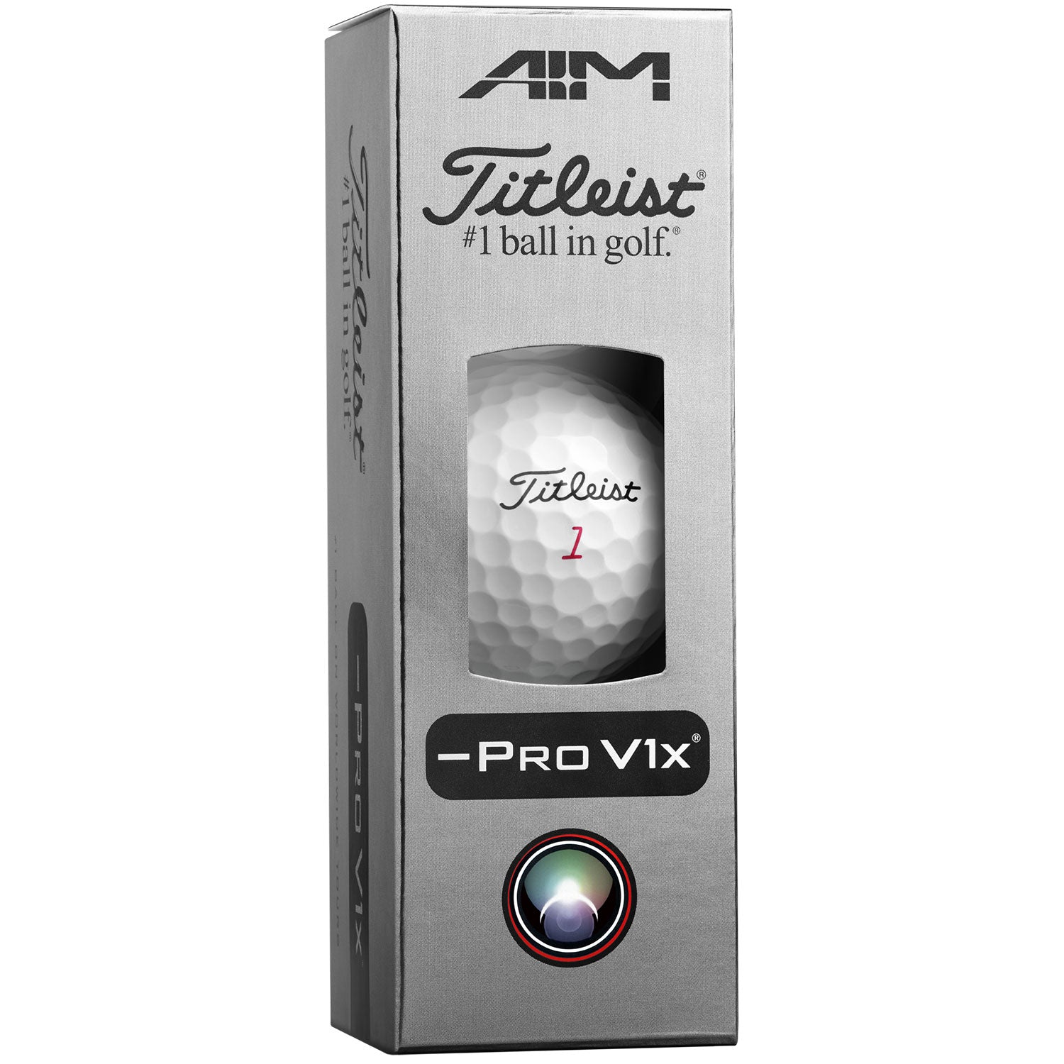 Titleist Pro V1x -Left Dash AIM Performance Red Line Golf Balls