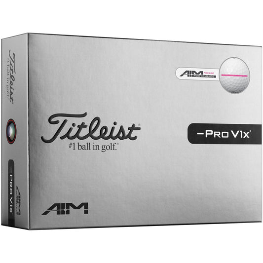 Titleist Pro V1x Left Dash Aim Performance Pink Line Golf Balls