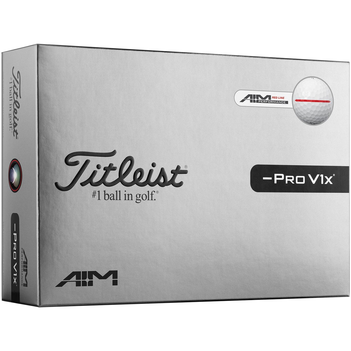 Titleist Pro V1x Left Dash Aim Performance Red Line Golf Balls