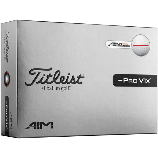 Titleist Pro V1x Left Dash Aim Performance Red Line Golf Balls