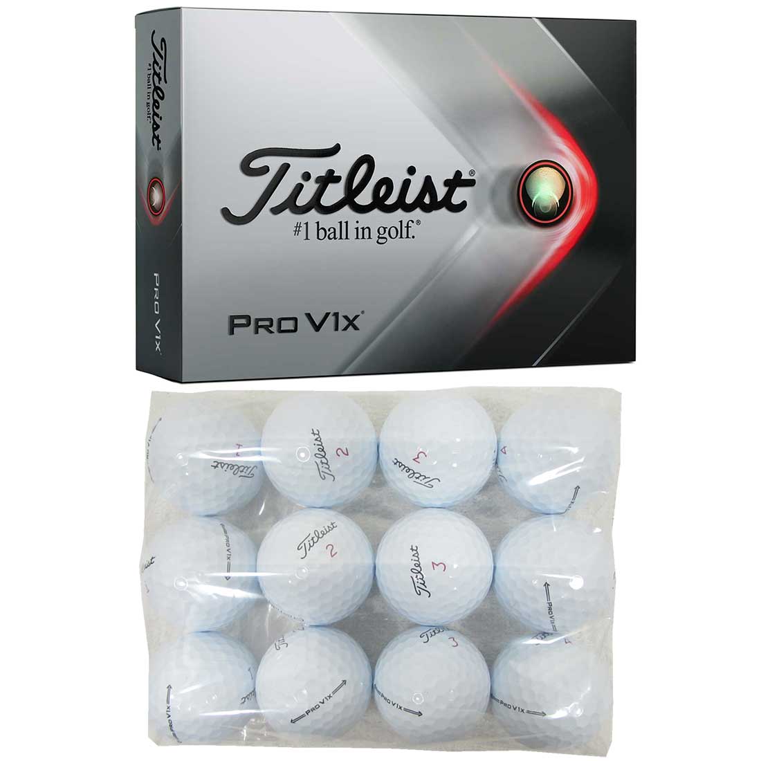 Titleist 2022 Pro V1x Logo Overrun Golf Balls