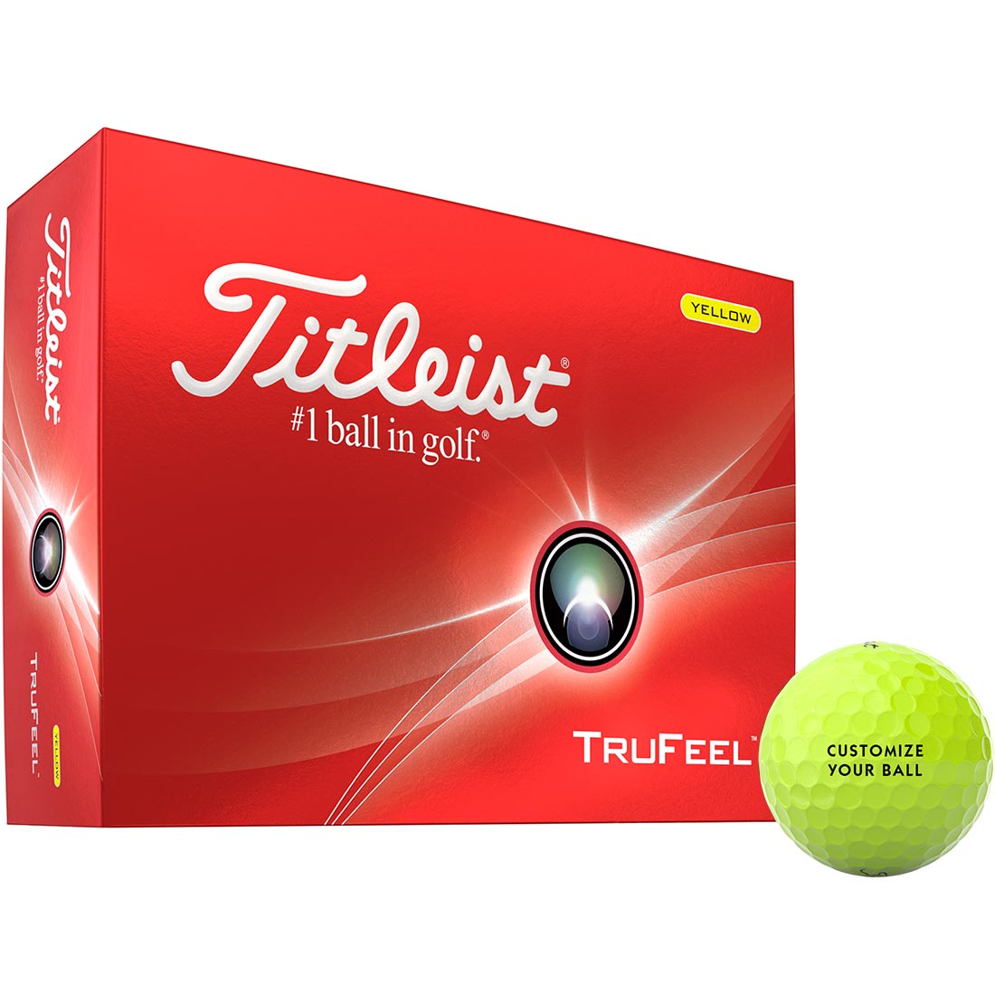 Titleist TruFeel Yellow Personalized Golf Balls