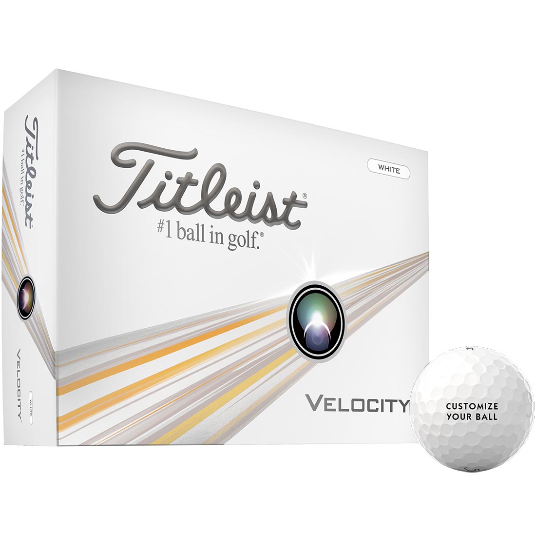 Titleist Velocity White Personalized Golf Balls