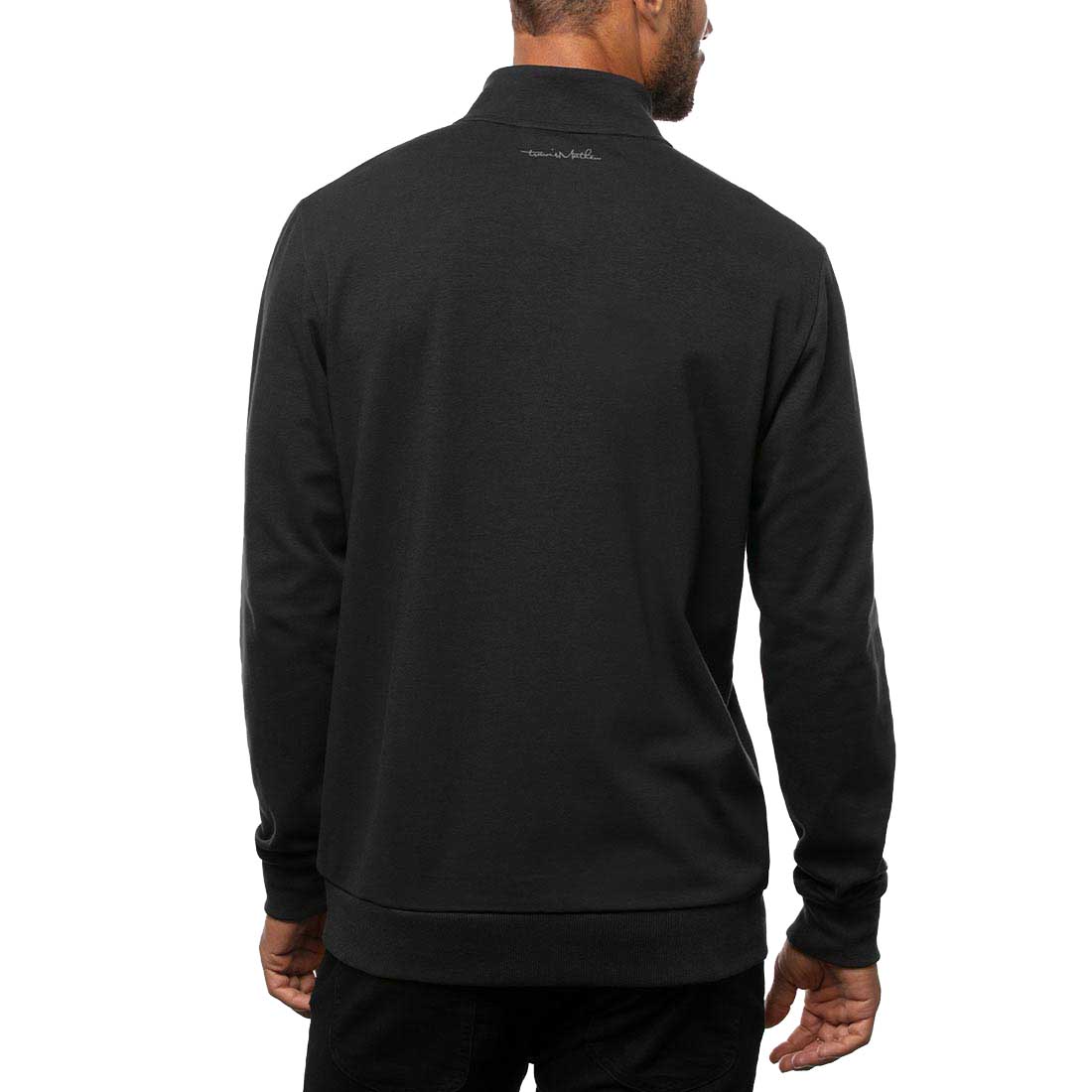 人気モデル Travis Mathew Golf 通気性ジャージ素材ニット 黒 Heater Pro Quarter Zip ∣ TravisMathew