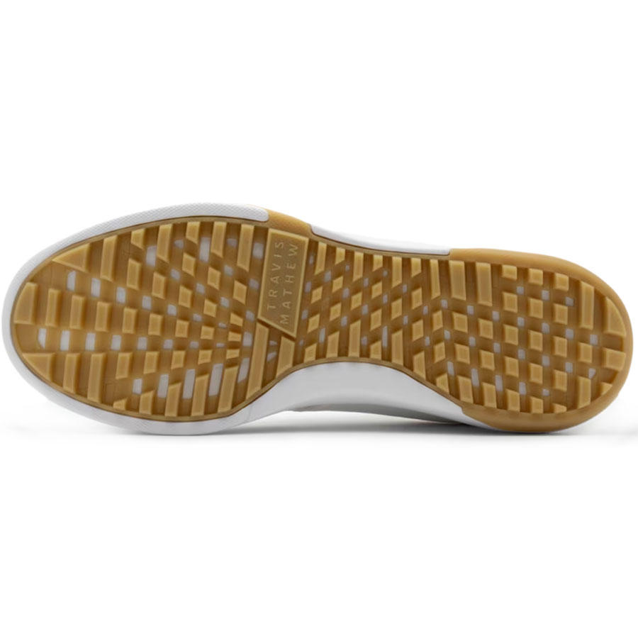 TravisMathew The Daily Pro Hybrid Golf Shoes White/Gum