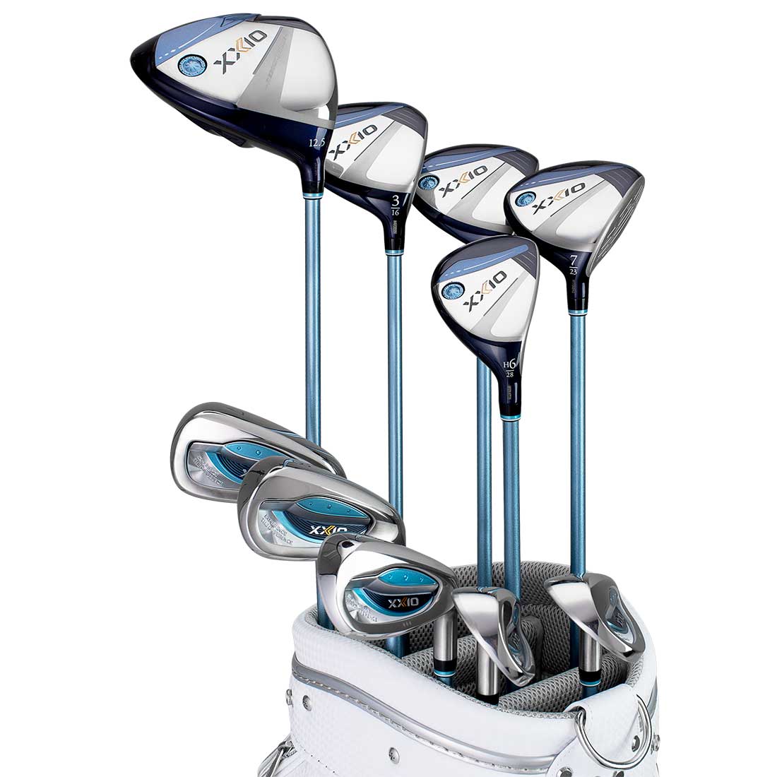 XXIO Women's 13 10-Piece Complete Set White/Blue